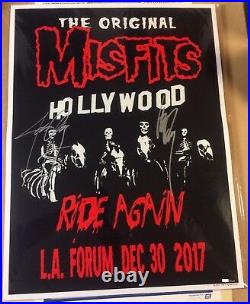 17 Misfits Los Angeles Forum Signed By Only & Danzig Concert Poster 12/30 #/1500