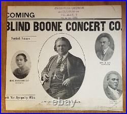 1920's Blind Boone Concert Poster, Pianist, Ragtime