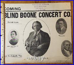 1920's Blind Boone Concert Poster, Pianist, Ragtime