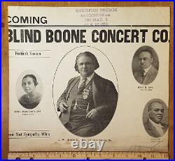 1920's Blind Boone Concert Poster, Pianist, Ragtime