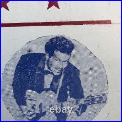 1957 Jerry Lee Lewis Chuck Berry Little Richard Bill Haley Fats Concert Poster