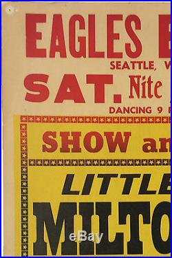 1965 Little Milton Original Drifters Pre-Fillmore Boxing Style Concert Poster