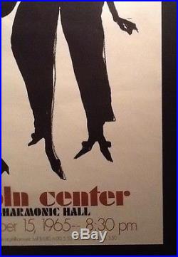 1965 The SUPREMES Lincoln Center Philharmonic NYC Concert Poster JOE EULA