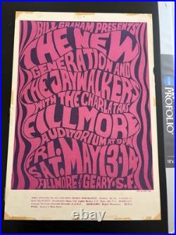 1966 BG-6 Charlatans Fillmore Auditorium Original Concert Poster