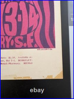 1966 BG-6 Charlatans Fillmore Auditorium Original Concert Poster