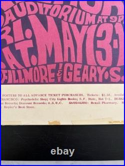1966 BG-6 Charlatans Fillmore Auditorium Original Concert Poster 1966 BG-6 Charlatans Fillmore Auditorium Original Concert Poster