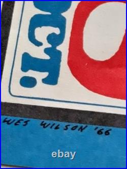 1966 Bill Graham's Filmore West Concert Poster Butterfield Blues Band, Jefferson