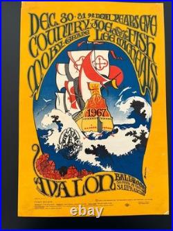 1966 FD-41 Country Joe Avalon Ballroom Concert Poster Family Dog