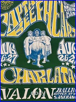 1966 Original Concert Poster Captain Beefheart Charlatans 1st Print Avalon FD23
