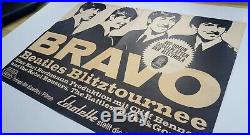 1966 THE BEATLES original German concert poster (Bravo Blitztournee Tour) Lennon