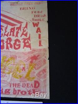 1967 Chocolate George Wake Hells Angels Grateful Dead Concert Poster with photos