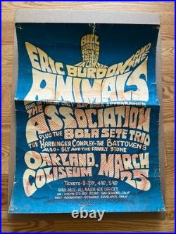 1967 Eric Burdon Oakland Coliseum AOR 2.294 Concert Poster