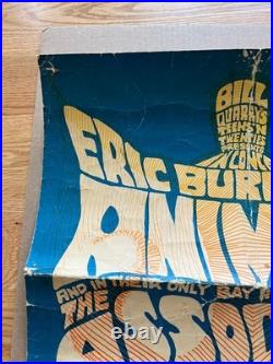 1967 Eric Burdon Oakland Coliseum AOR 2.294 Concert Poster