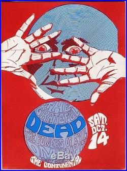 1967 GRATEFUL DEAD Concert Poster. Continental Ballroom, Santa Clara, Calif