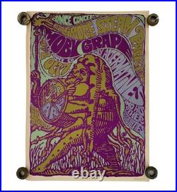 1967 Moby Grape Sausalito The Ark Psychedelic Concert Poster Gate 6 Sausalito