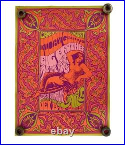 1967 Psychedelic Concert Poster Moby Grape Big Brother Holding Co