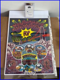 1968 San Francisco Inter. Pop Festival Concert Poster mint COA SUPER POSTER