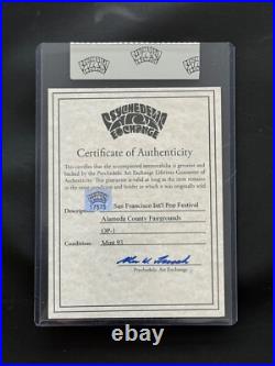 1968 San Francisco Inter. Pop Festival Concert Poster mint COA SUPER POSTER