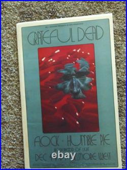 1969 1st Print Grateful Dead Concert Poster BG-205 Fillmore David Singer NICE