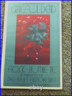 1969 1st Print Grateful Dead Concert Poster BG-205 Fillmore David Singer NICE