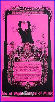 1969 Isle of Wight Festival Bob Dylan Who Original Fillmore-Era Concert Poster