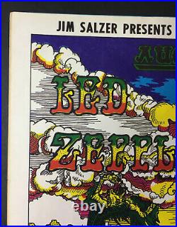 1969 Led Zeppelin Jethro Tull Santa Barbara Fairgrounds Concert Poster Salzer