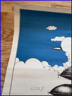 1969 New Orleans Pop Festival Concert Poster Grateful Dead Janis Joplin Original