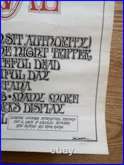 1969 New Orleans Pop Festival Concert Poster Grateful Dead Janis Joplin Original