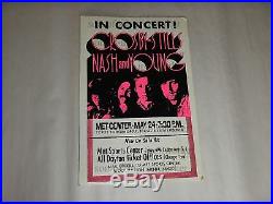 1970 vintage Crosby Stills Nash & Young concert poster Bloomington MN Minnesota