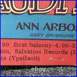 1972 Alice Coltrane Ann Arbor Concert Poster SIGNED Gary Grimshaw Back Verso AOR