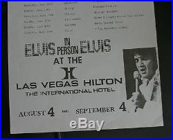 1972 Elvis Presley Concert Tour Schedule Poster from the Elvis MGM 1999 Auction