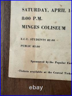 1973 B. B. King Concert Poster ECU Minges Coliseum Greenville NC Original 14x22 1973 B. B. King Concert Poster ECU Minges Coliseum Greenville NC Original 14x22