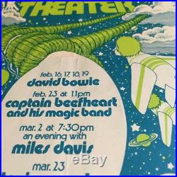 1973 David Bowie Ziggy concert Flyer Tower Theater Philadelphia Advertisement Ad