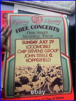 1974 Michigan Free Concerts Poster Gary Grimshaw