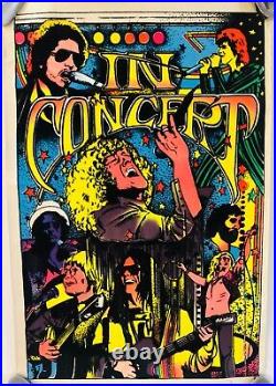 1977 In Concert Posters Original Velvet Poster Zeppelin Bowie Garcia Dylan Who