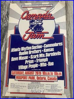 1978 Canada Jam Mosport Park concert original cardboard poster Doobie Brothers +