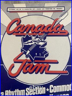 1978 Canada Jam Mosport Park concert original cardboard poster Doobie Brothers +