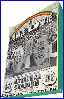 1978 One Love Peace Concert Bob Marley Peter Tosh Original Concert Poster
