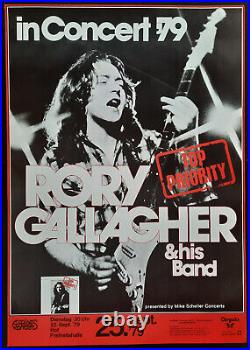 +++ 1979 RORY GALLAGHER Concert Poster Sep 25th Hof Germany 1st print SUBWAY