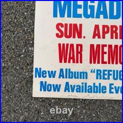 1980s Megadeth & Sanctuary Tour Concert Poster Buffalo Rochester NY War Memorial