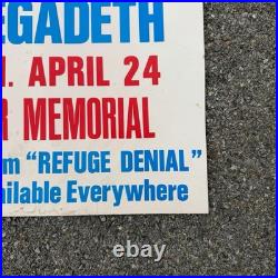 1980s Megadeth & Sanctuary Tour Concert Poster Buffalo Rochester NY War Memorial
