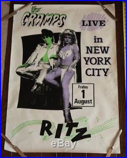 1980s The Cramps ORIGINAL CONCERT NYC poster