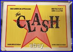 1981 Clash Bond International Casino Original Vintage Concert Poster Large
