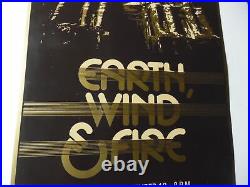 1981 EARTH WIND & FIRE Window Card Concert Poster Indianapolis Vintage Original
