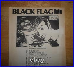 1982 Original Black Flag Summer 82 Tour Concert Poster Flyer Punk Vintage 80s