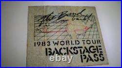 1983 The Band Japan Original Concert Poster withbackstage pass Levon Helm Vintage
