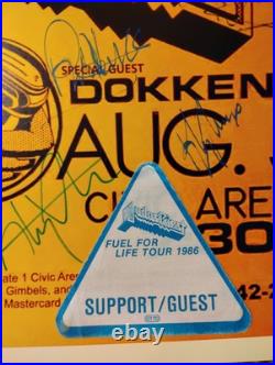 1986 JUDAS PRIEST SIGNED CONCERT POSTER FULL BAND Size 12X18INCHES COA INCLUDED 1986 JUDAS PRIEST SIGNED CONCERT POSTER FULL BAND Size 12X18INCHES COA INCLUDED