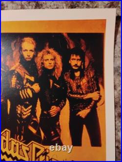 1986 JUDAS PRIEST SIGNED CONCERT POSTER FULL BAND Size 12X18INCHES COA INCLUDED 1986 JUDAS PRIEST SIGNED CONCERT POSTER FULL BAND Size 12X18INCHES COA INCLUDED