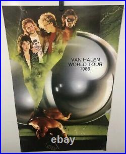 1986 Original Vintage Van Halen Concert Tour Poster