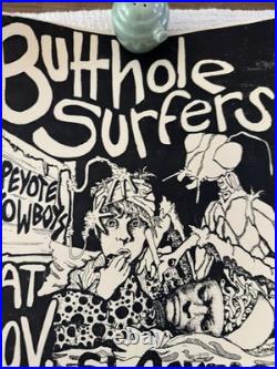 1987 Butthole Surfers Peyote Cowboys Ritz Theatre Austin TX Concert Poster